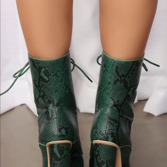 Queen Of The Game Booties - Hunter Green - Picture 3 of 4